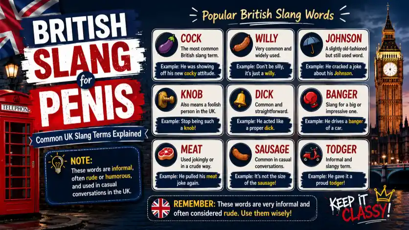 British Slang for Penis