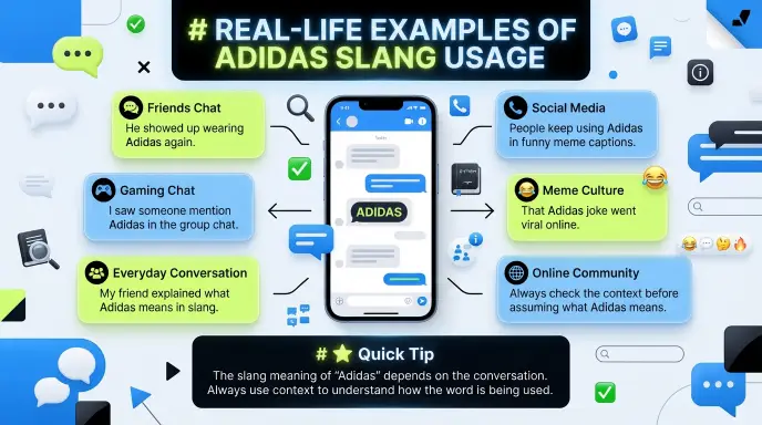 Real Life Examples of Adidas Slang Usage