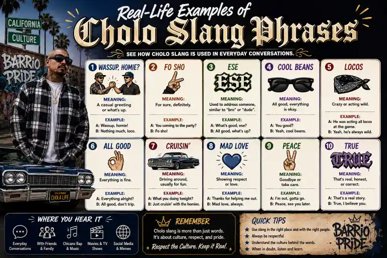 Real-Life Examples of Cholo Slang Phrases