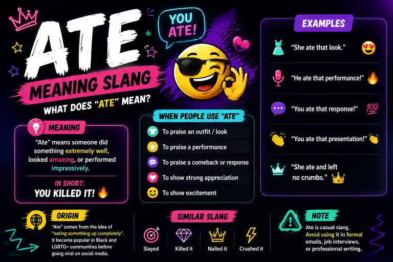 ate meaning slang