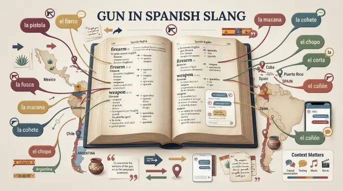 Gun in Spanish Slang