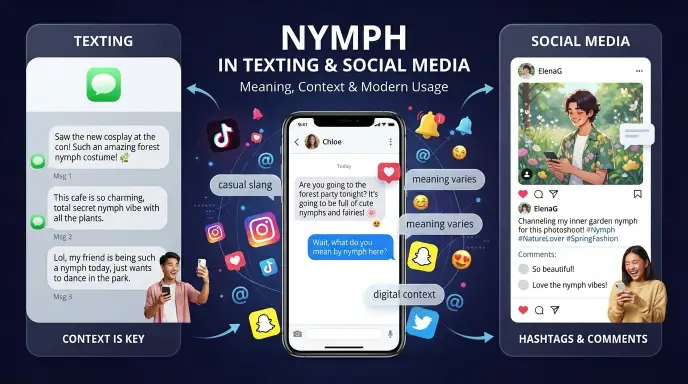 Nymph in Texting and Social Media