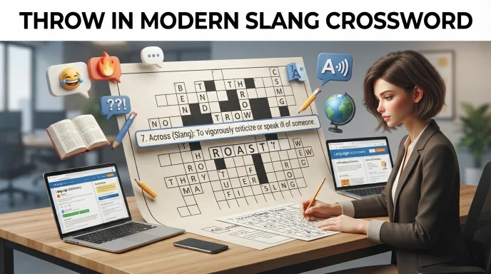 Throw in Modern Slang Crossword