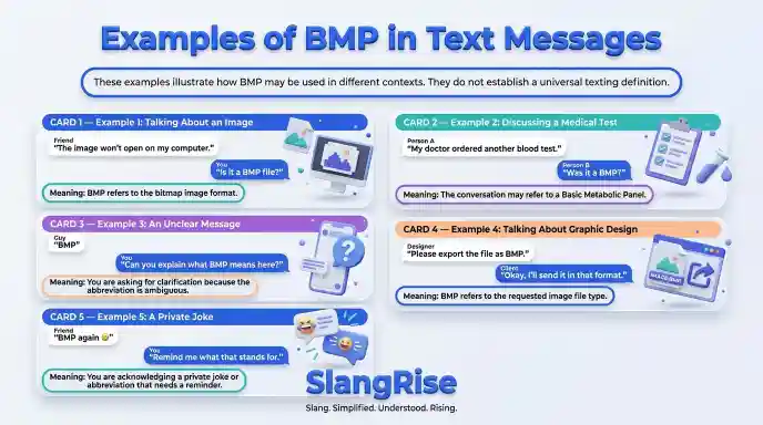 Examples of BMP in Text Messages