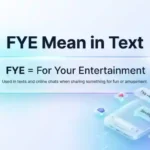 FYE Mean in Text