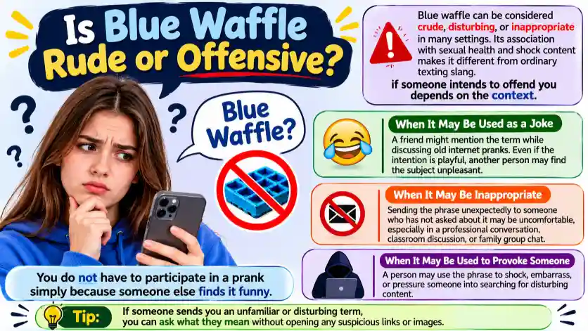 Is Blue Waffle Rude or Offensive?
