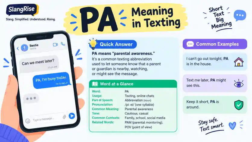 PA Meaning in Texting