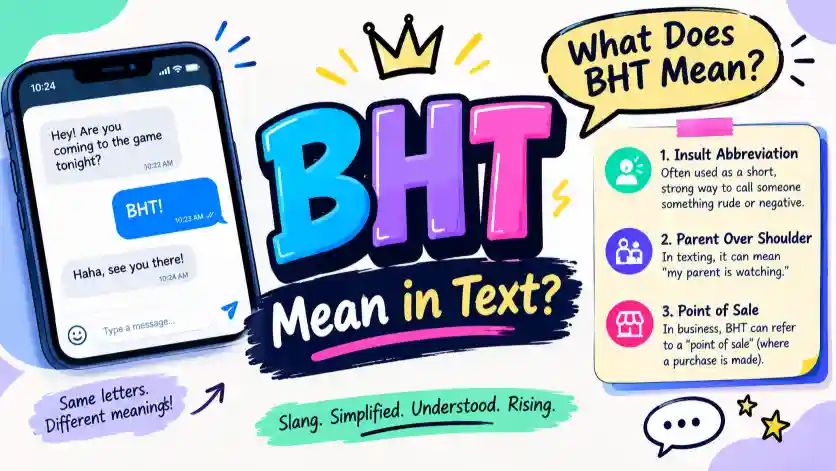 What Does BHT Mean in Text